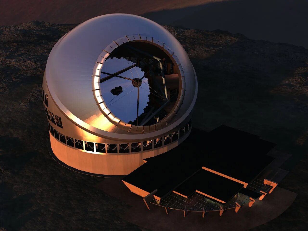 Самый большой телескоп в мире находится. Телескоп ТМТ. Тридцатиметровый телескоп. 30 Метровый телескоп на Гавайях. Индийская астрономическая обсерватория телескопы.