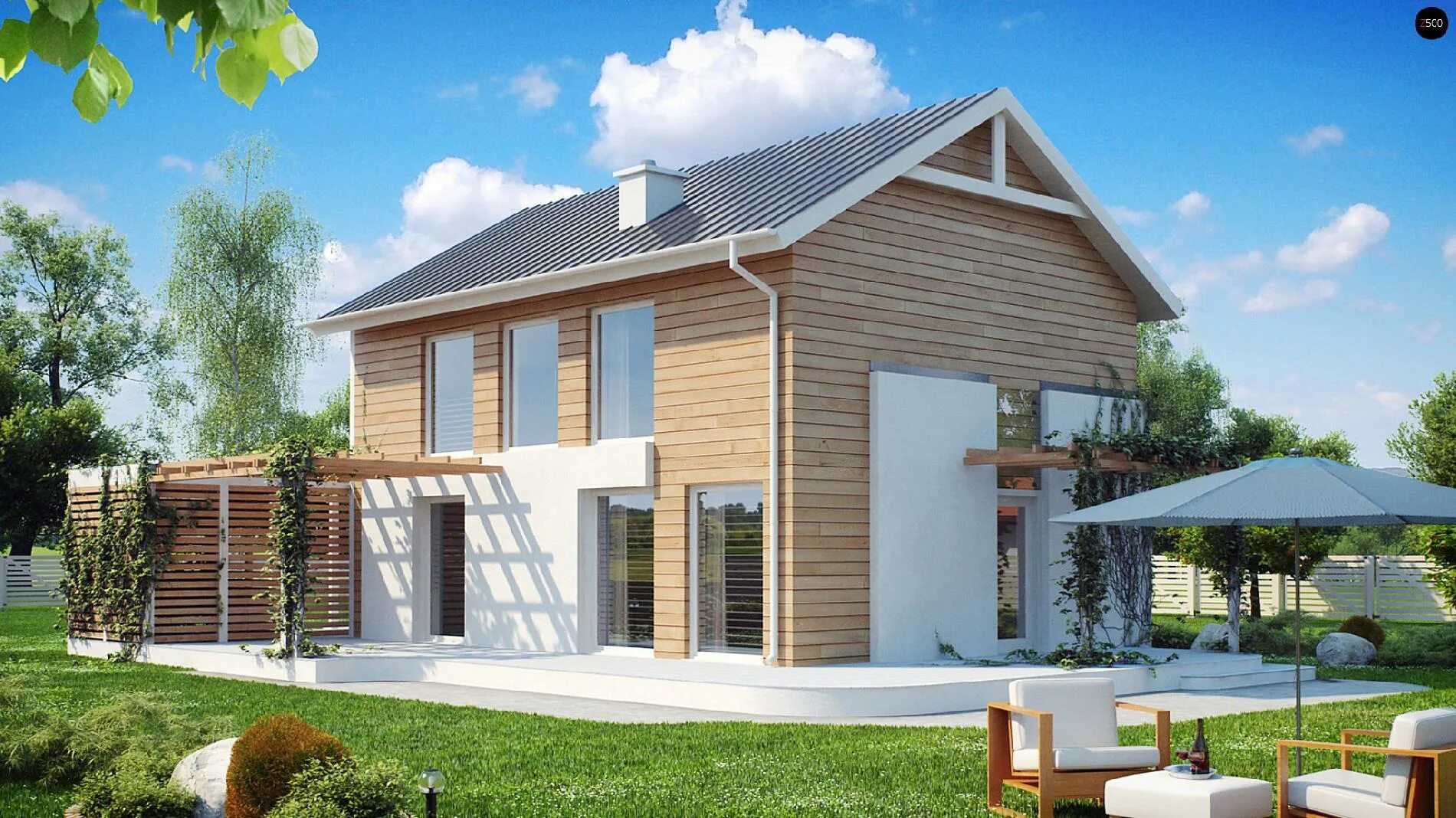 Проект дома цена за м2 Проект дома Plans-90-69 (154 кв.м, каркас) купить в интернет-магазине по низко