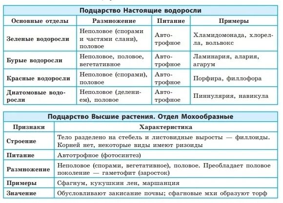 Характеристика водорослей таблица. Подцарство настоящие водоросли таблица. Отдел бурые водоросли таблица. Таблица водоросли с примерами. Зелёные водоросли таблица.