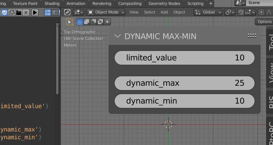 BPY.Props Blender Python. BPY.Props.INTPROPERTY. Dynamic max