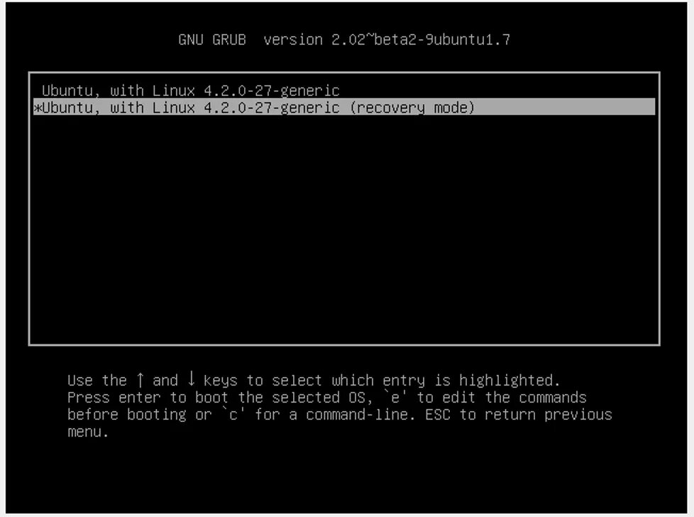 Safe mode recovery. Grub menu. recovery меню boot. убунту черный экран. черный экран ubuntu.