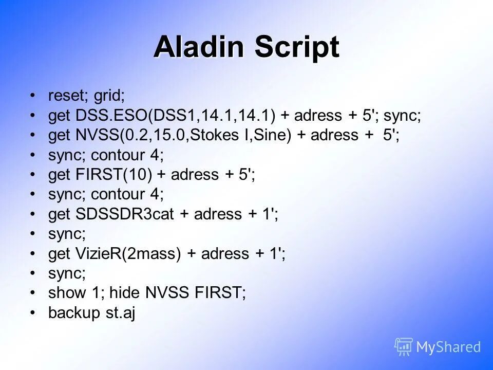 Reset script. Reset script