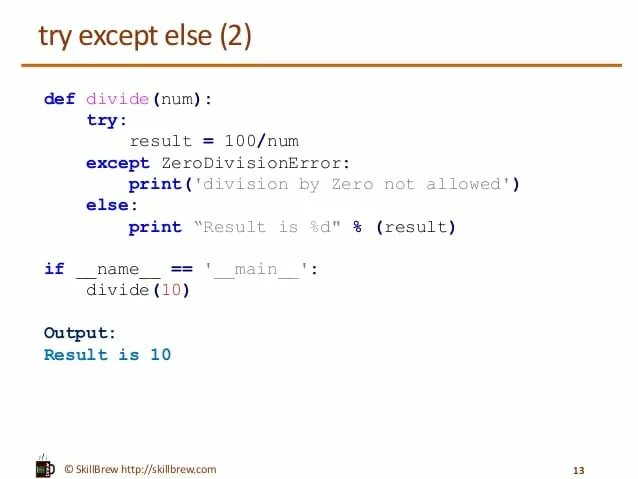 Python exception