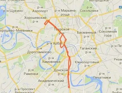 Троллейбус 1 на карте