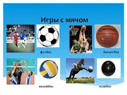 Спортивные игры с мячом названия
