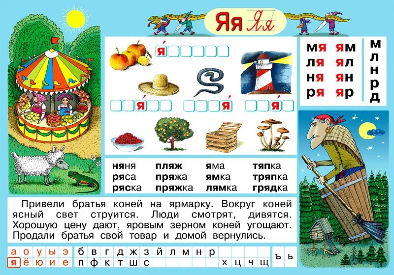 Доп обучение грамоте. Чтение с буквой я. чтение слогов с буквой я. наглядное пособие обучение грамоте. обучение грамоте буква я.