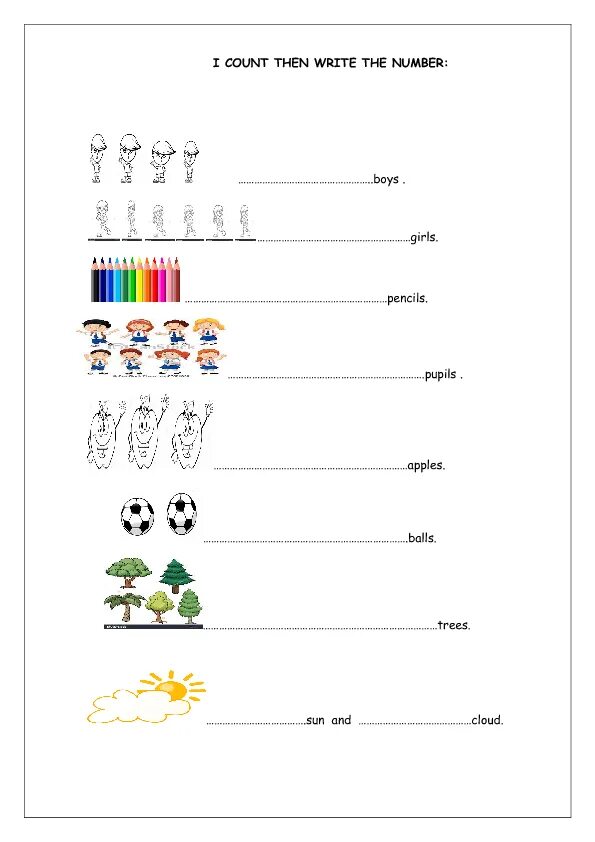 Then count and say перевод. Count and write worksheet. count and write для з класса. see say write and count. see say write and count 2 класс.