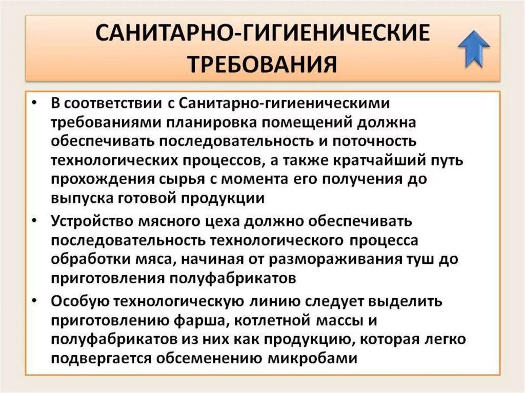 Санитарные требования к цеху