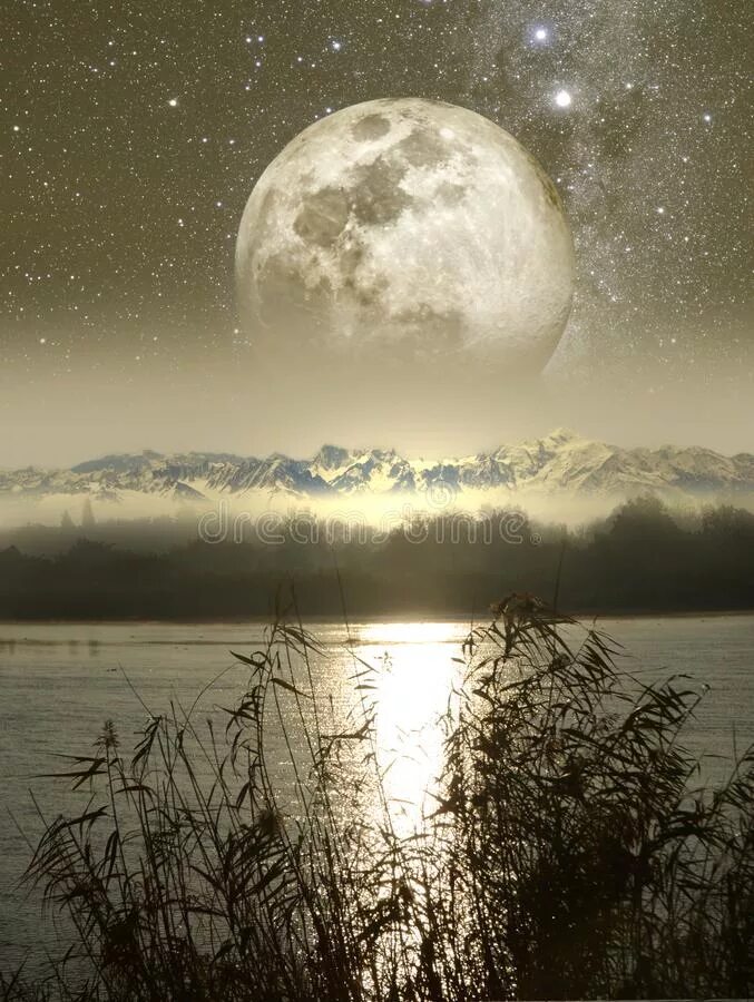 Луна поднималась и освещала. Ночь Луна. Огромная Луна над рекой. Луна на рассвете Восход. Восход Луны над рекой.