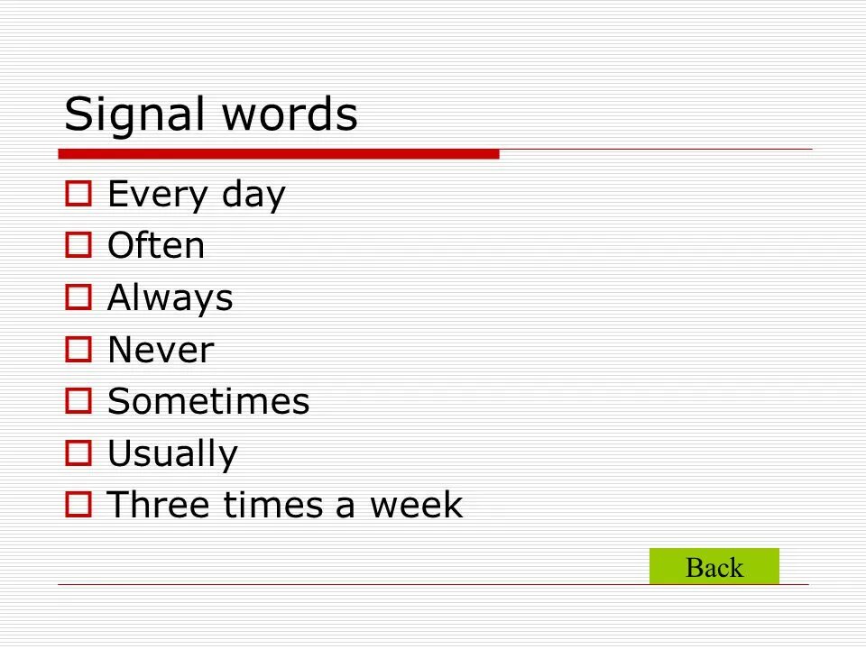 Present simple Signal Words. Сигналы present simple. Маркеры present simple. Often always usually never rarely sometimes в предложении. Simply words