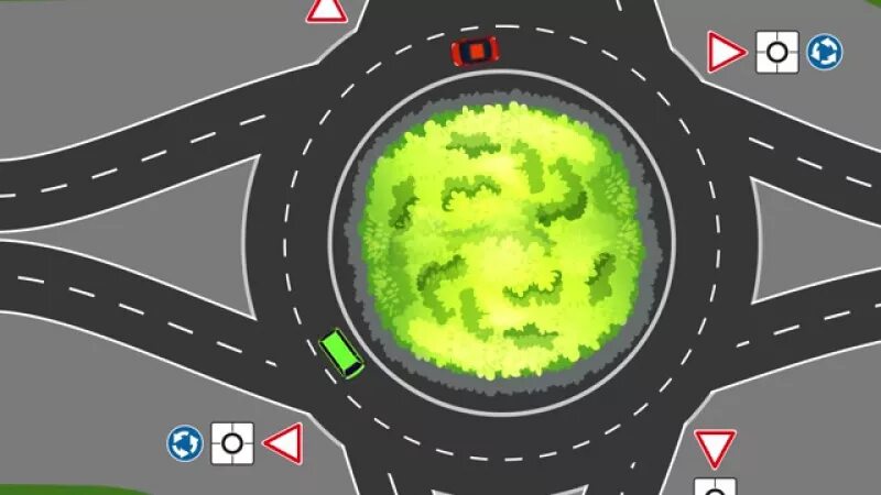 Движение по кругу 4. Круговое движение заезд на круг. дорожные знаки въезд на круговое движение. светофор на круговом движении. разметка уступи дорогу на круговом движении.