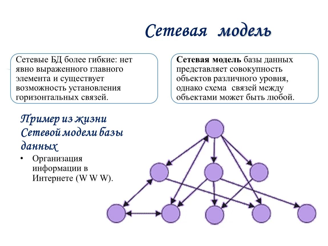 Основные сетевые модели