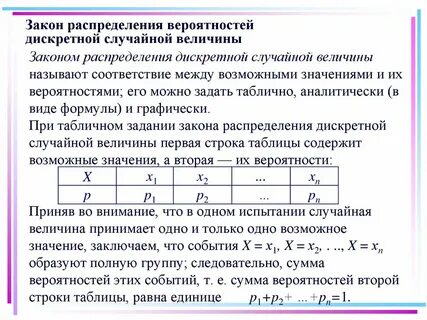 Распределение случайных событий