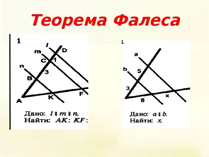 Теорема фалеса рисунок. Теорема Фалеса задачи. Задачи на теорему Фалеса с решением 8 класс. Задачи на теорему Фалеса 8 класс. Теорема Фалеса решение задач на готовых чертежах.