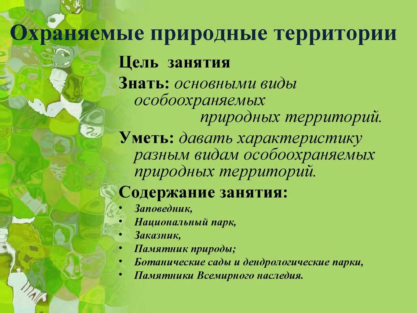 Как называется вид особо охраняемых природных территорий. Особо охраняемые природные территории. Особо охраняемые территории презентация. ООПТ презентация. Виды природоохранных территорий.