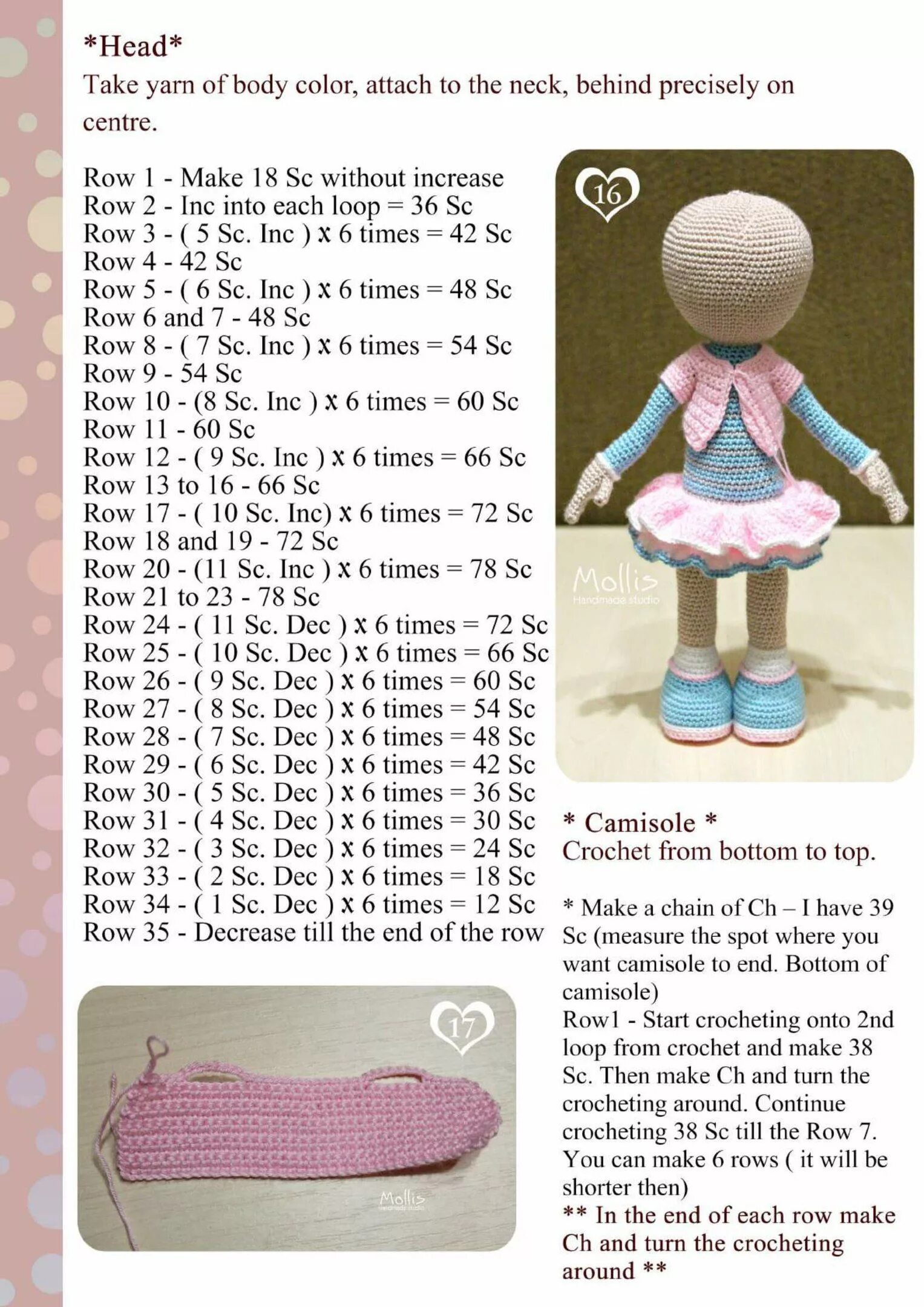 Амигуруми схемы 12 игрушек с описанием и видео МК Crochet doll pattern, Doll pat