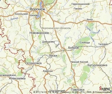 Г лиски воронежская область карта