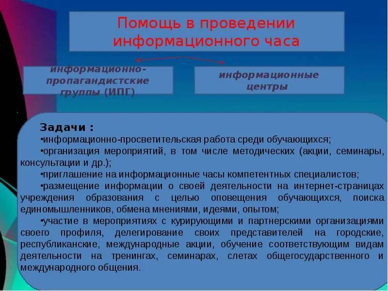 Информационные часы в классе. Формы проведения информационных часов. Формы проведения кл часов в нач классах. Методические рекомендации по проведению классных часов. Методика проведения информационного часа это.