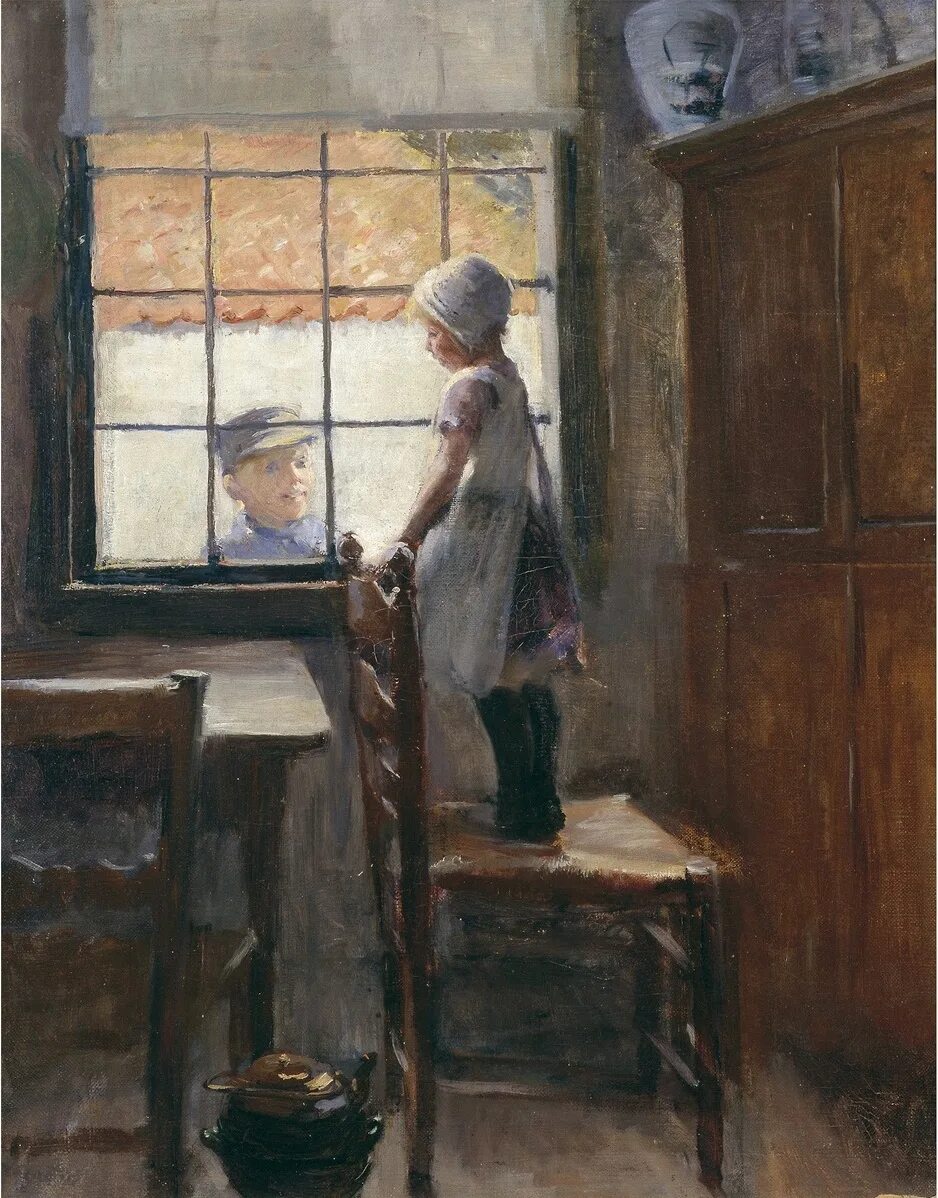 He stood at the window