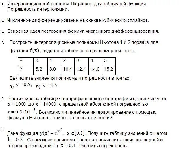 Построить многочлен по интерполяционной таблице. Интерполяционный многочлен Ньютона погрешность. Для функции заданной таблично построить Полином Лагранжа. Интерполяционный многочлен Лагранжа задачи.