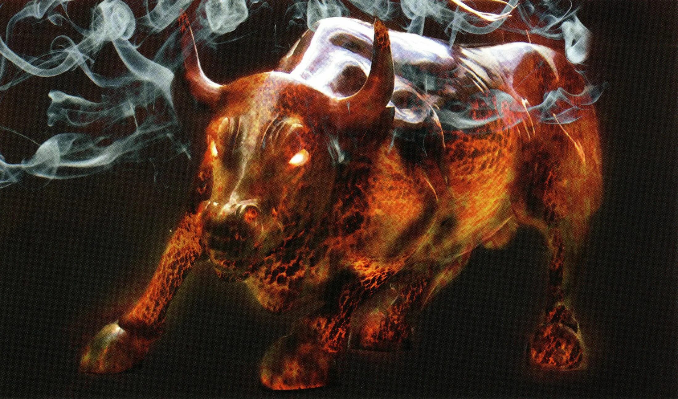 Телец. Телец пропасть. Мистика бык. Телец и луна. Бык фэнтези.