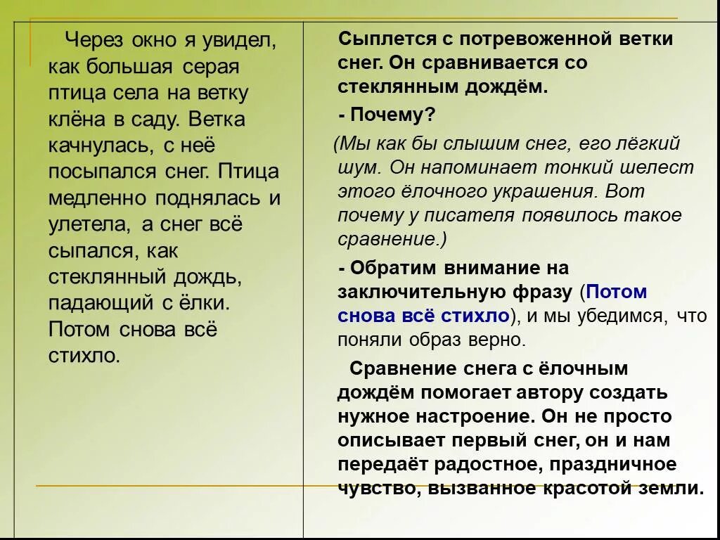 Осадок перен тяжелое чувство материал. Через окно я увидел как большая серая птица села на ветку клена. Ветка качнулась с нее посыпался снег. До первого дождя изложение 3 класс. Через окно я увидел как большая серая птица села на верхушку ели.