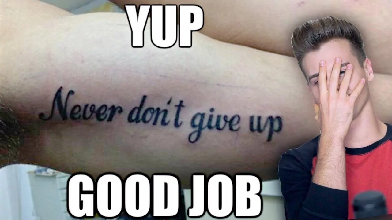 Don t be dumb. Тату don&#039;t give up. татуировка never give up. never give up тату. татуировка never give up на руке.
