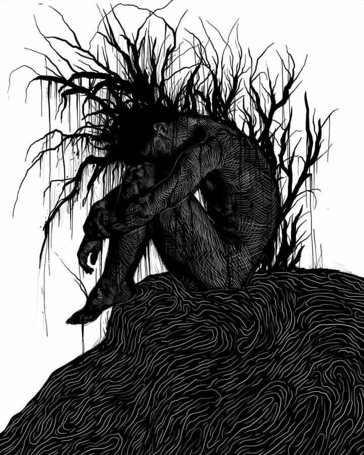 Тату ворон готика. Illustration dark. Арт озеро тёмное силуэт птицы. Anders rokkum art. Illustration dark.