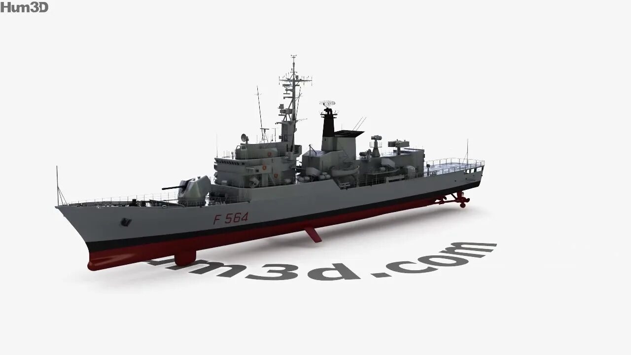 Эсминец Маэстрале. Mirka class Frigate. Frigate 3d модель программа.