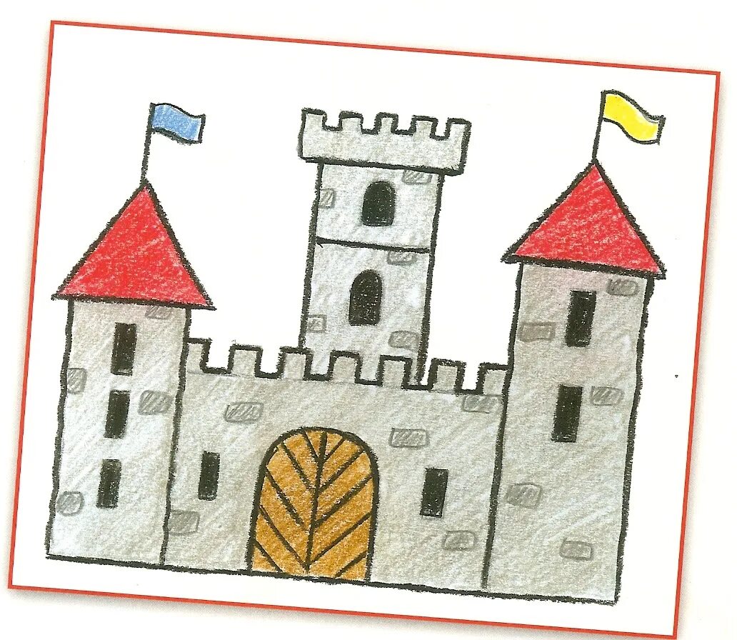 Замок 7 класс. Замок рисунок. Замок для рисования для детей. Замок рисунок карандашом. Замок по изо.