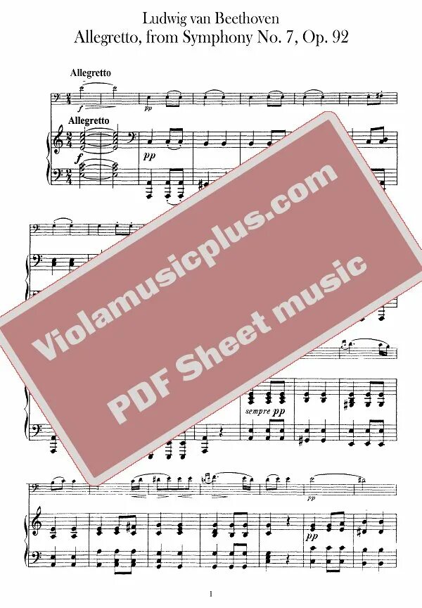 Symphony 7 allegretto. Symphony 7 allegretto