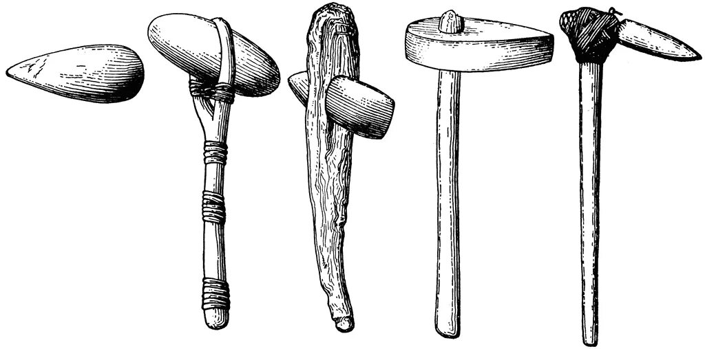 Использовал природные орудия. Каменное долото Неолит.