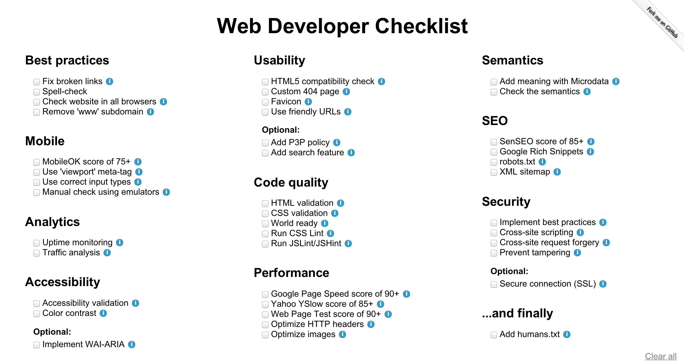 A list of website. Java dev чеклист. check website. check list website layout. on page seo checklist.