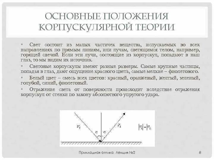 Основные теории света. Основные положения корпускулярной теории ньютона. каковы основные положения и выводы корпускулярной теории света. корпускулярная теория отражение. корпускулярная теория основное положение.