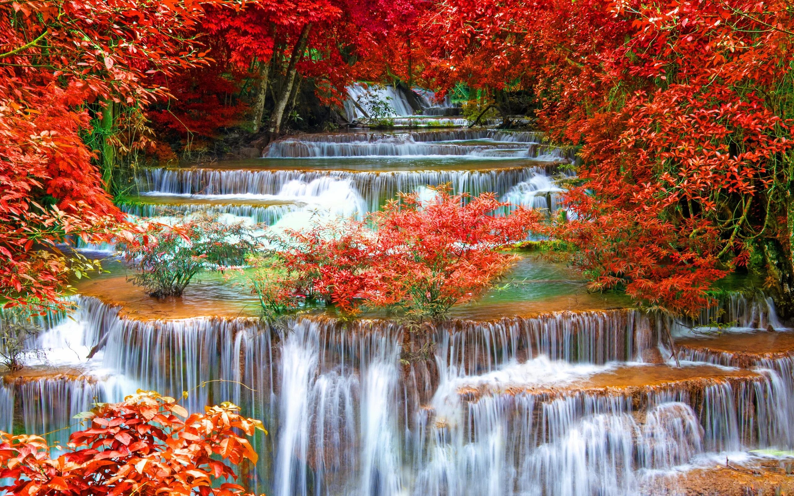 Очень прекрасные картинки. Хуай Мэй водопад осень. Красивая осень. Красивая природа. Красивые картинки.
