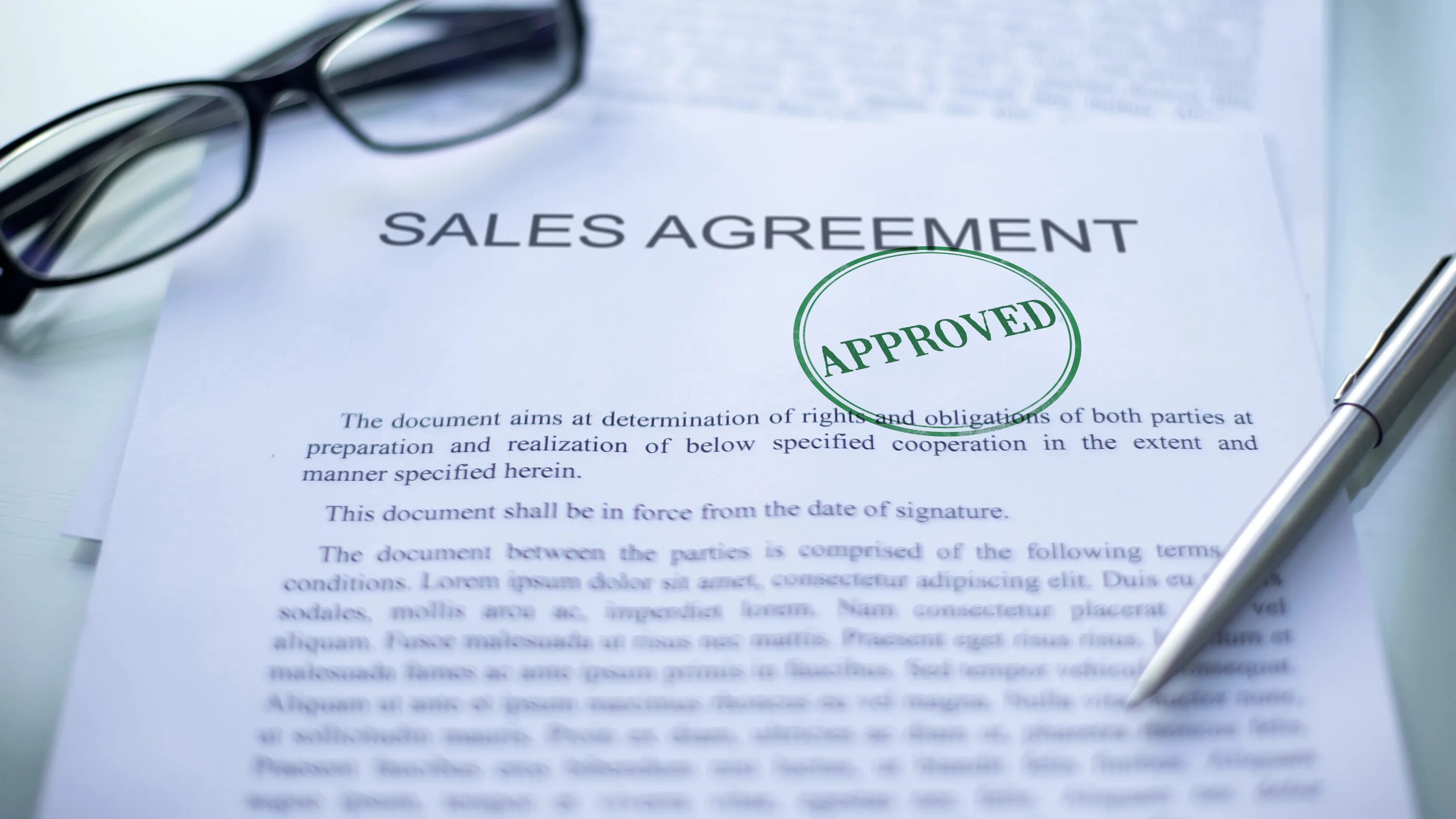 The contract should signed by both parties