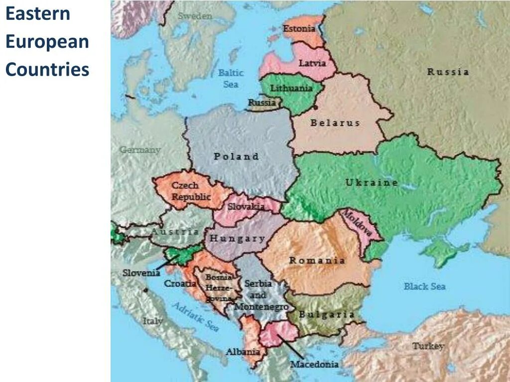 Территория Восточной Европы. Карта вост Европы Белоруссия. Болгарские Союзы на территории Восточной Европы. East Slavic Countries.