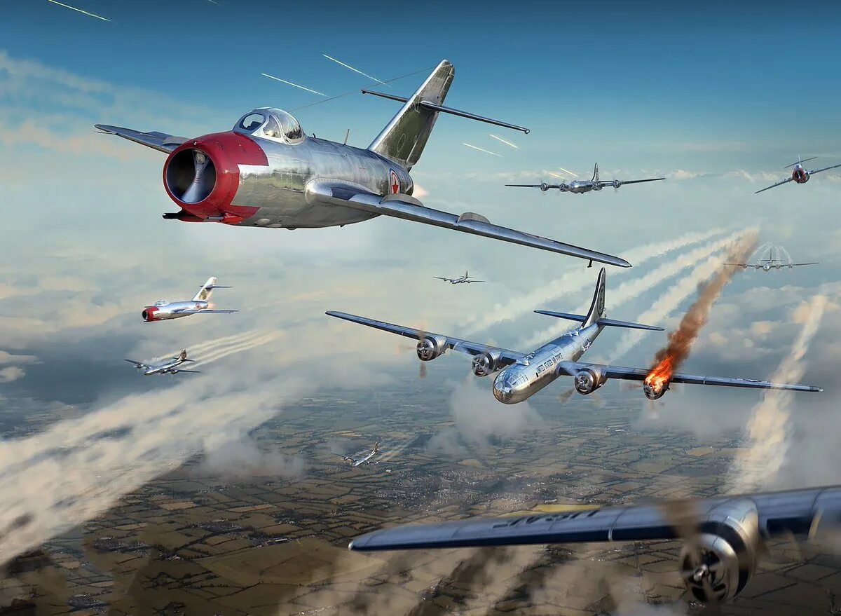 12 апреля 1951. Миг 15 вар Тандер. Вар Тандер воздушные бои. Реактивные самолёты в вартандер. Самолёт миг 15 вартандер.