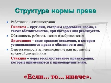 Гипотеза диспозиция в уголовном праве