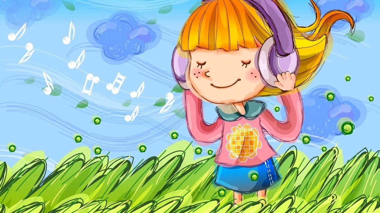 Слушать спокойную музыку без слов для детей. Музыкальное лето в детском саду. Слушание музыки дети. Волшебный мир звуков. Мультяшные дети.