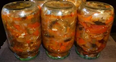 Рагу из баклажанов и кабачков на зиму