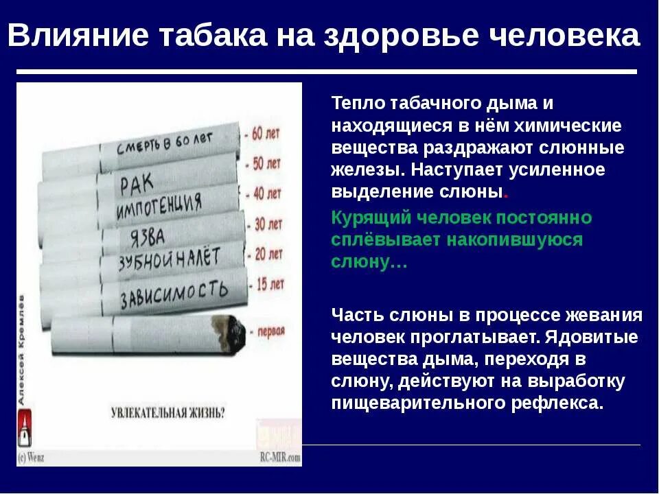 Влияние дымов на организм человека