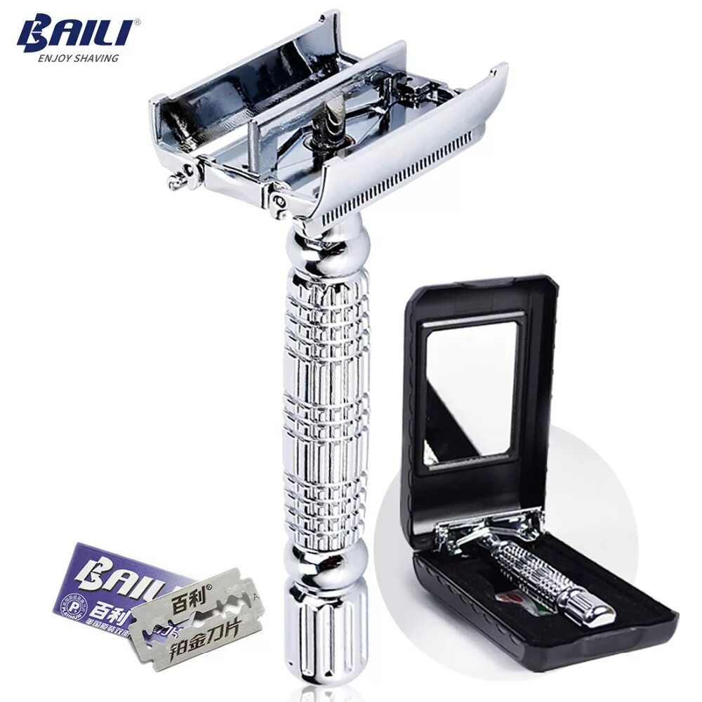 Станок для бритья Double Razor. Бритва т образная Shaver. Лезвия Baili. Т образная бритва бабочка. Бритвенный станок в самолет можно