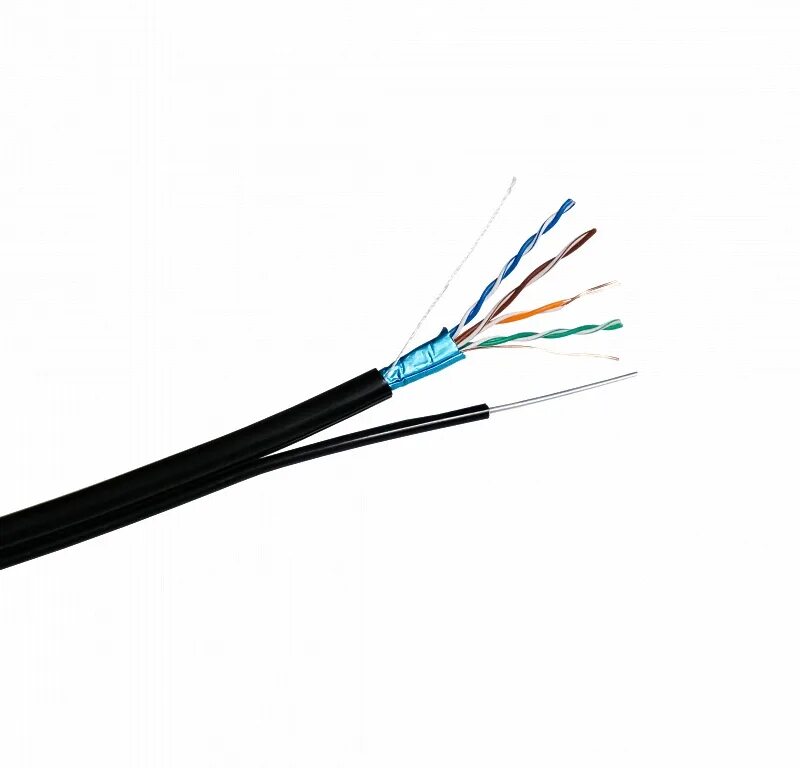 Utp 4pr с тросом. Кабель ftp 5e. ftp кабель cat 5e. кабель utp 5e 4*2*0,5 уличный с тросом. кабель ethernet ftp 4x2x0,5 cat.5e на тросу*7 экран. (305м.) rexant.