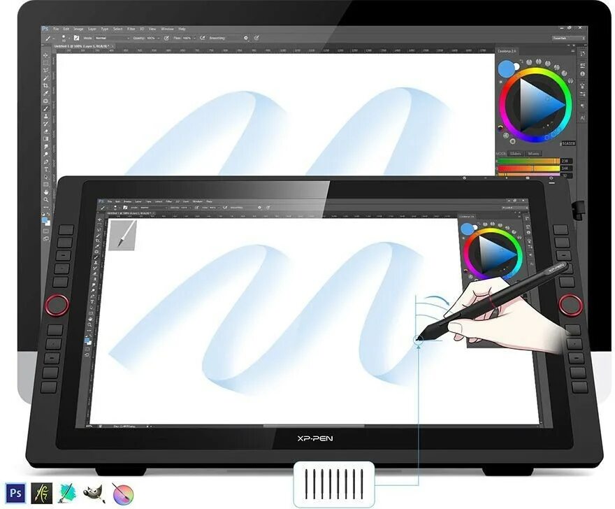 Графический монитор xp pen artist pro. XPPEN artist 22r Pro. Графический монитор XP-Pen artist 22r Pro. XP Pen artist 22r. Интерактивный дисплей XP-Pen artist 22r Pro.