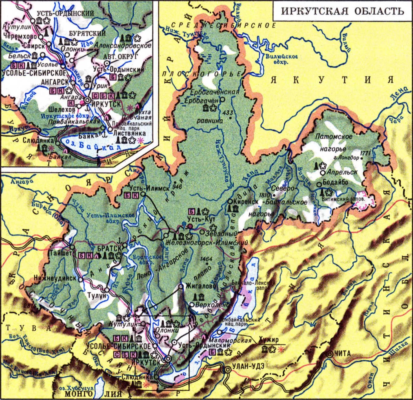 Карта Иркутской области. Географическая карта Иркутской области. Рельеф Иркутской области карта. Карта Иркутской области подробная.