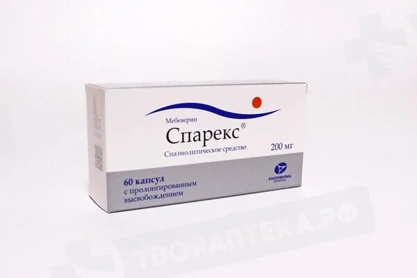 Для чего нужен спарекс. Спарекс пролонг 200мг. мебеверин (спарекс)200мг. спарекс капс.пролонг. 200мг №30. спарекс капсулы.