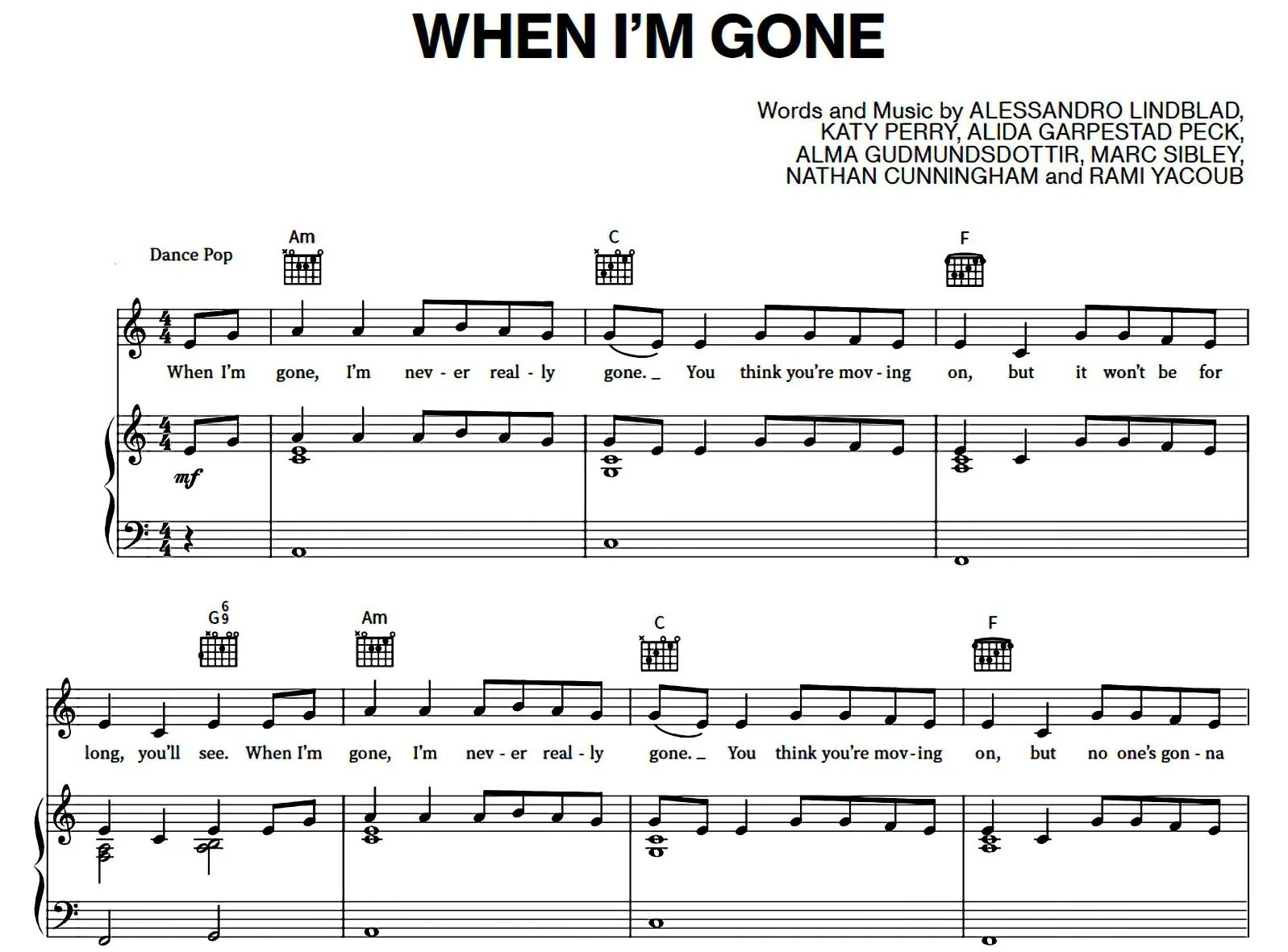 Gone ноты для фортепиано