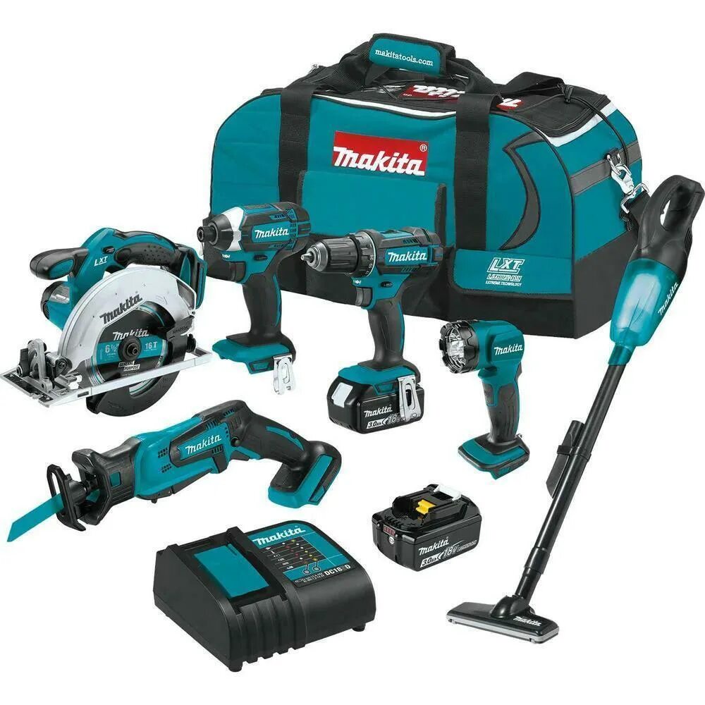 Выбрать аккумуляторный инструмент на одной платформе. Makita lxt1500 18-volt lxt lithium-ion cordless 15-piece combo kit. аккумуляторный инструмент makita 18v. makita combo kit. аккумуляторный инструмент макита 18v.