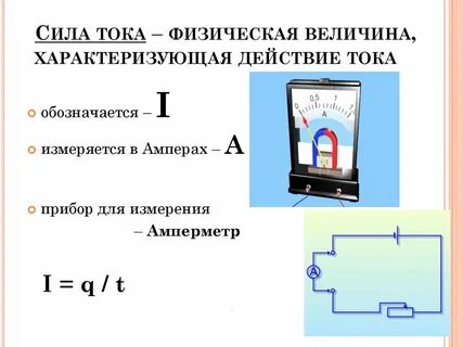 Сила электрического тока это физическая величина